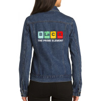 Black The Prime Element Black History Month Periodic Table T S Ladies Denim Jacket | Artistshot