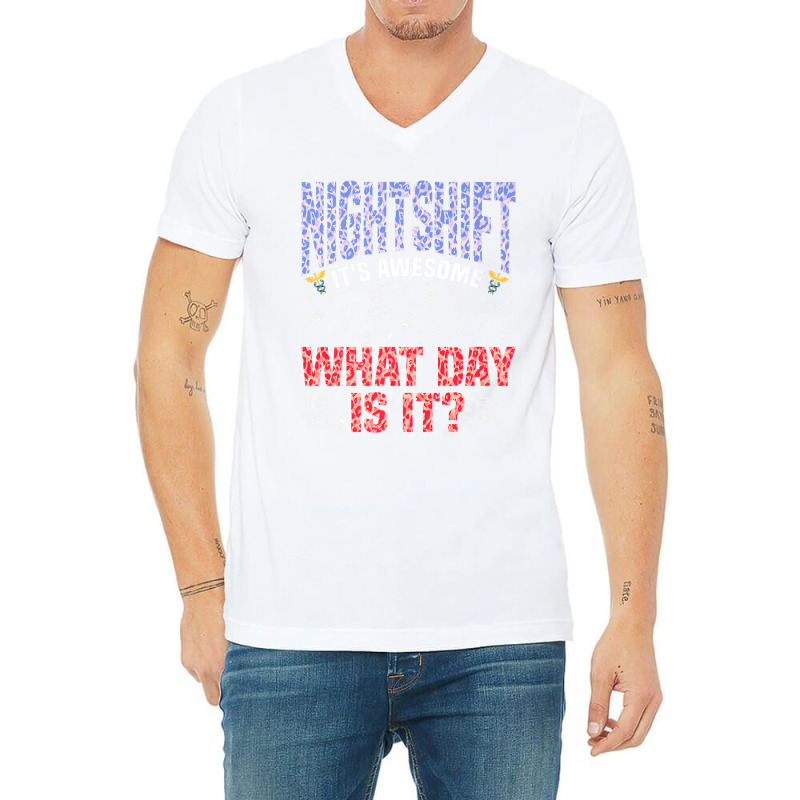 Night Shift Registered Nurse Rn Nursing Medical Professional Premium T V-neck Tee | Artistshot