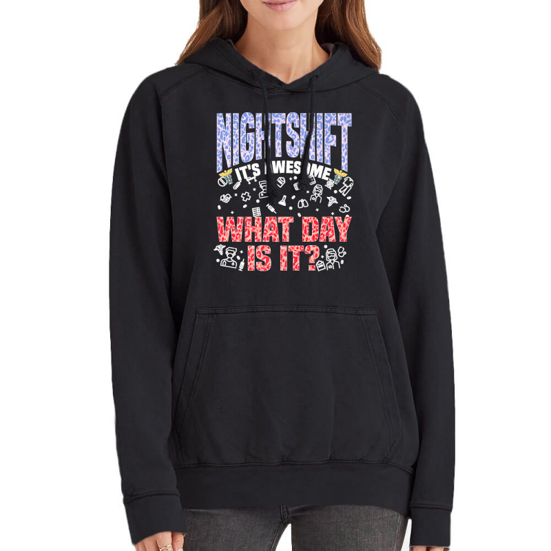 Night Shift Registered Nurse Rn Nursing Medical Professional Premium T Vintage Hoodie | Artistshot