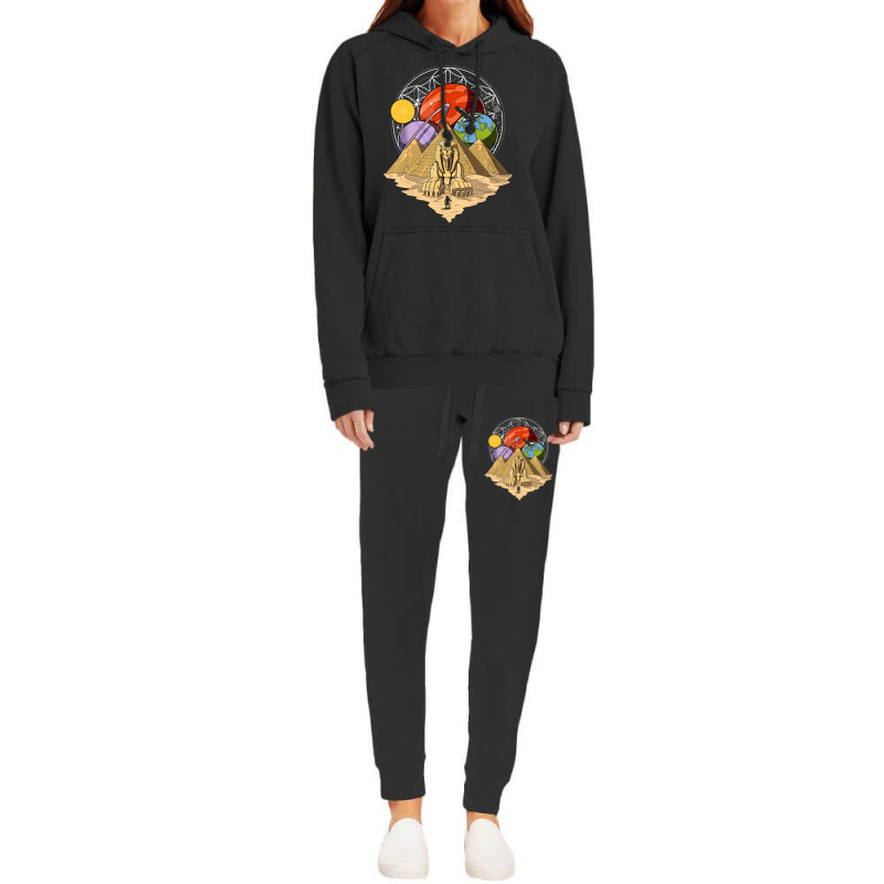 Hippie Egyptian Pyramids Sacred Geometry Hoodie & Jogger Set | Artistshot