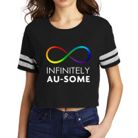 Red Instead Autism   Infinitely Au Some Infinity Scorecard Crop Tee | Artistshot