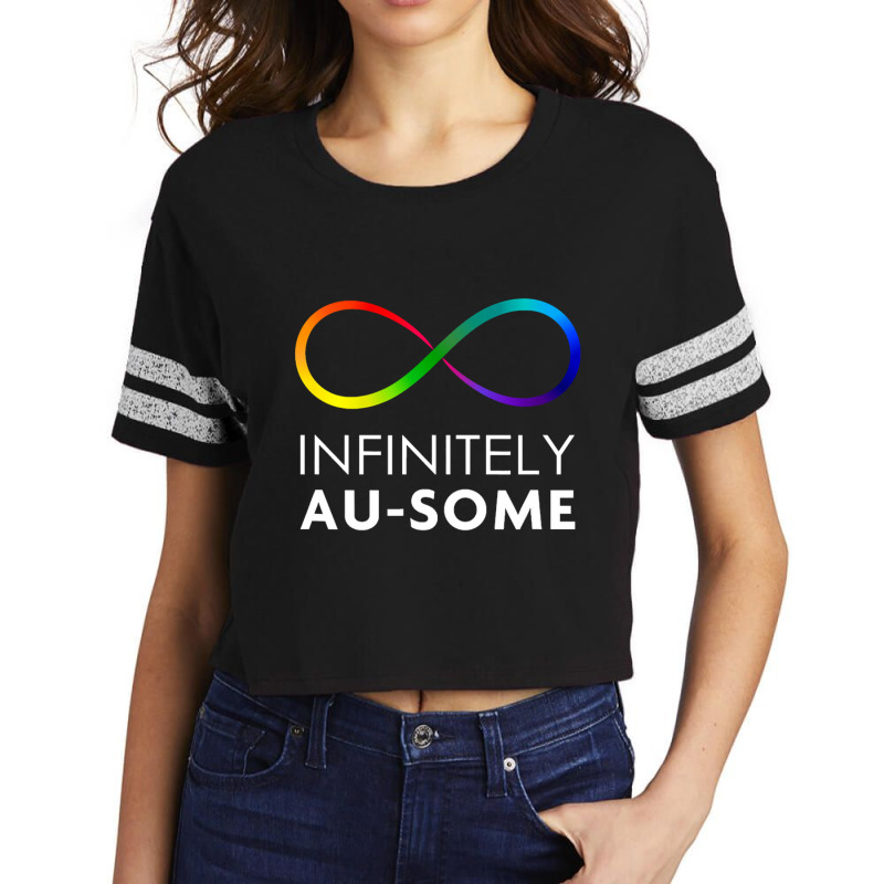 Red Instead Autism   Infinitely Au Some Infinity Scorecard Crop Tee by daniellepaine | Artistshot