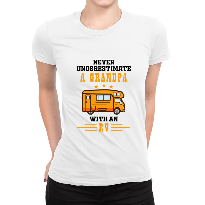 Grandpa With An Rv (1) Ladies Fitted T-Shirt by banjarstore | Artistshot