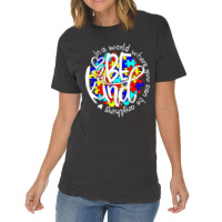 In A World Where You Can Be Anything Be Kind Autism Funny Vintage T-shirt | Artistshot