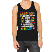 Its Not A Disability Different Ability Autism Raccoon Tank Top | Artistshot