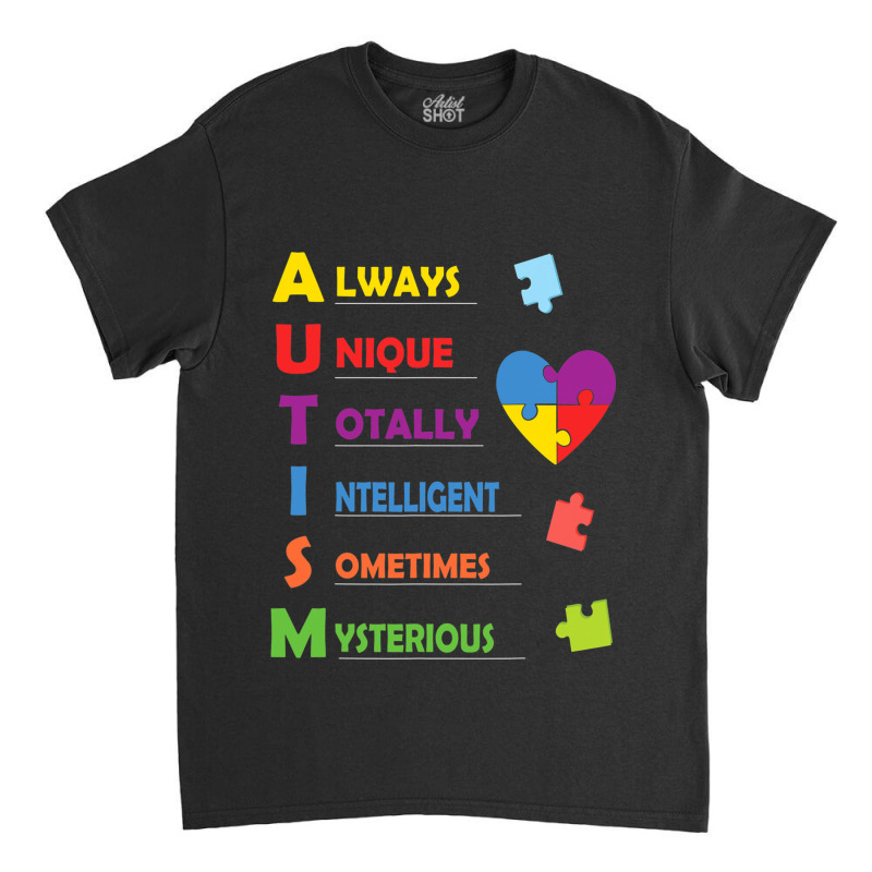 Inspiring And Colorful Autism Acronym Asd Awareness Classic T-shirt by BrennleyBrown | Artistshot