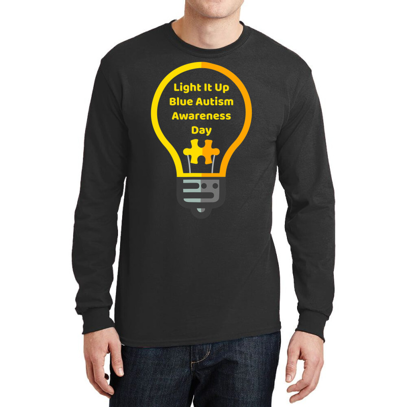 Light It Up Blue Autism Awareness Day Long Sleeve Shirts by Michael	Kilburn | Artistshot