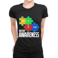 Light It Up Blue Puzzle Inspirational Autism Awareness Ladies Fitted T-shirt | Artistshot