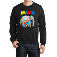 Mama Elephant Autism Awareness Crewneck Sweatshirt | Artistshot