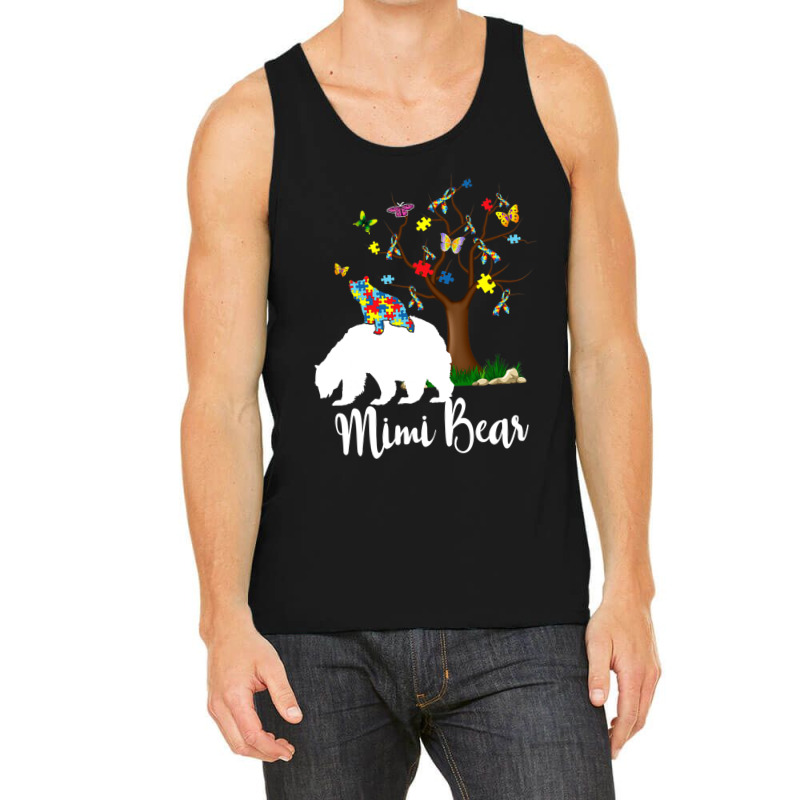 Mimi Bear Autism Awareness Love Support Tank Top by Michael	Kilburn | Artistshot