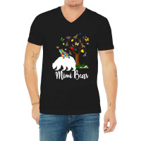 Mimi Bear Autism Awareness Love Support V-neck Tee | Artistshot