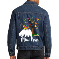 Mimi Bear Autism Awareness Love Support Men Denim Jacket | Artistshot