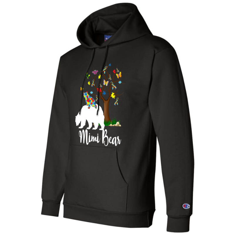 Mimi Bear Autism Awareness Love Support Champion Hoodie by Michael	Kilburn | Artistshot