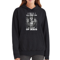 Jesus Fully Vaccinated By The Blood Of Jesus Funny Christian Vintage Hoodie | Artistshot