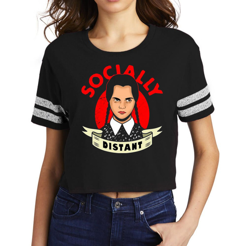 Socially Distant Girl Scorecard Crop Tee by Mbeler | Artistshot