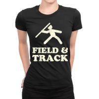 Vintage Track & Field Throwing Coach Javelin Shot Put Discus T Shirt Ladies Fitted T-shirt | Artistshot