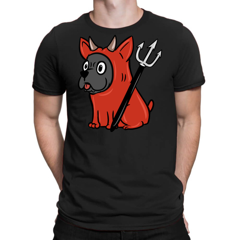 Funny French Bulldog Scary Devil Costume Halloween T-shirt | Artistshot