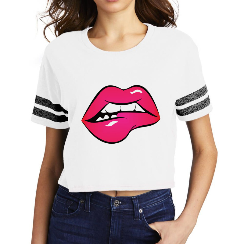 Sexy Lip Biting Scorecard Crop Tee by daniellepaine | Artistshot