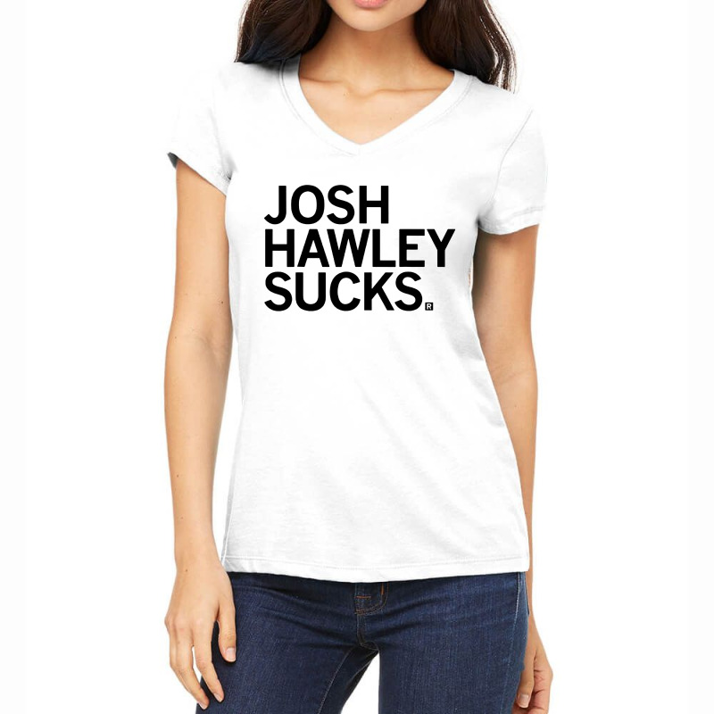 Josh Hawley Run Free Funny Hawley Running Women's V-Neck T-Shirt by Ngecrit | Artistshot