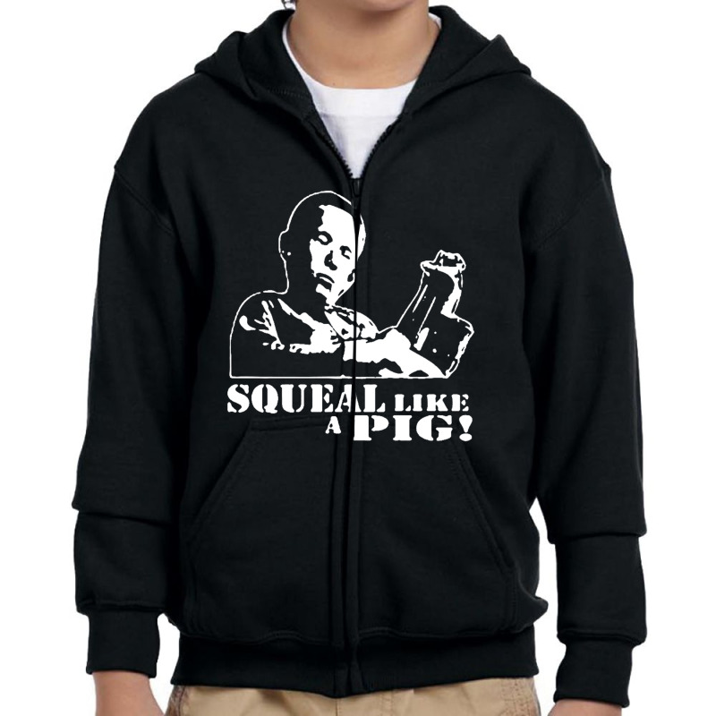 Deliverance Banjo Boy Squeal Like A Pig Youth Zipper Hoodie by Gretchen Minnis | Artistshot