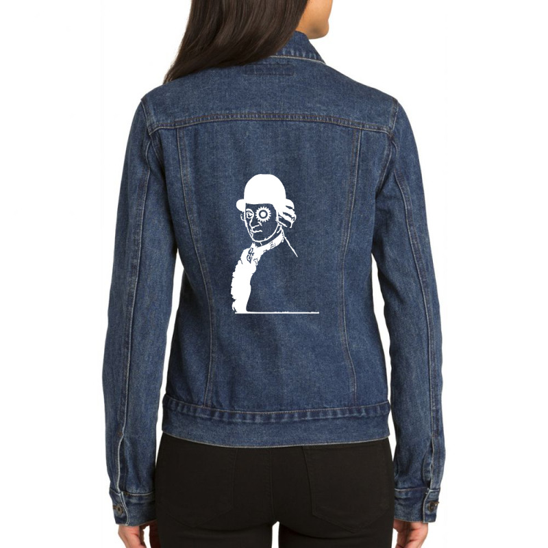 Clockwork Mozart Orange Ladies Denim Jacket by Gretchen Minnis | Artistshot