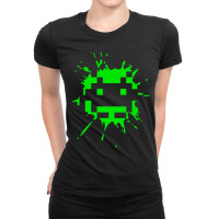 Space Invader 2 Splat Ladies Fitted T-shirt | Artistshot