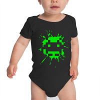 Space Invader 2 Splat Baby Bodysuit | Artistshot