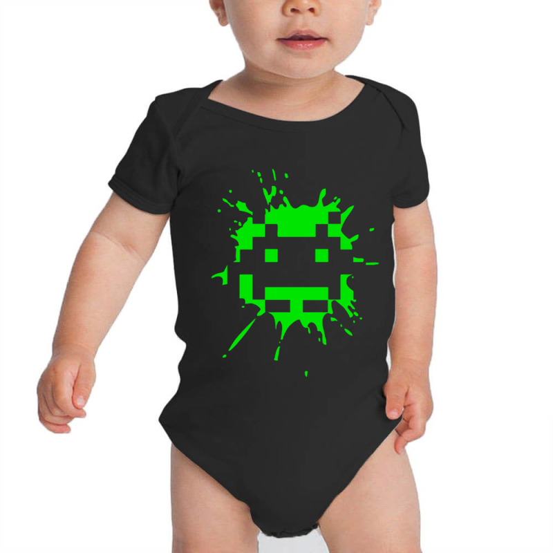 Space Invader 2 Splat Baby Bodysuit by nbobatiga | Artistshot