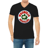 Vintage Magnolia Gasoline Gas Pump Road Sign T Shirt V-neck Tee | Artistshot