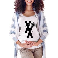 Mgk T Xx Shirt Flower Black Rose Maternity Scoop Neck T-shirt | Artistshot