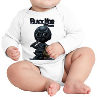 Black Noir The Peanut Long Sleeve Baby Bodysuit | Artistshot