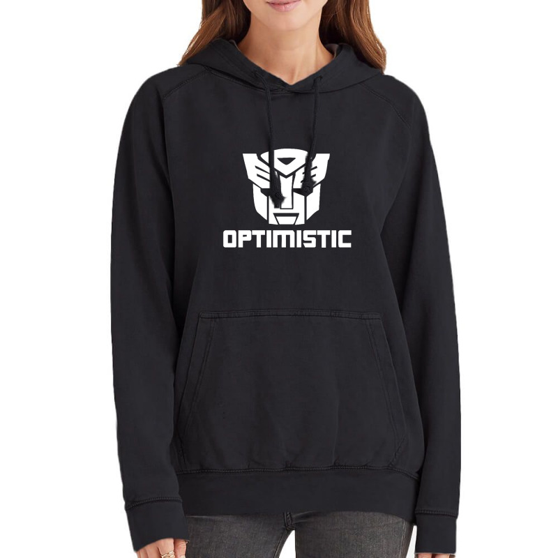 Be Optimistic Transformers   Robot Optimus Prime Vintage Hoodie by Gretchen Minnis | Artistshot