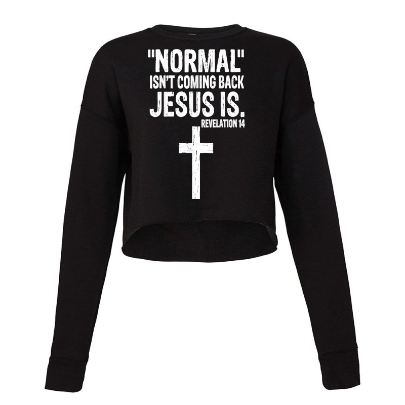 Normal Isn't Coming Back But Jesus Is Revelation 14 Costume T Shirt Cropped Sweater by James William | Artistshot