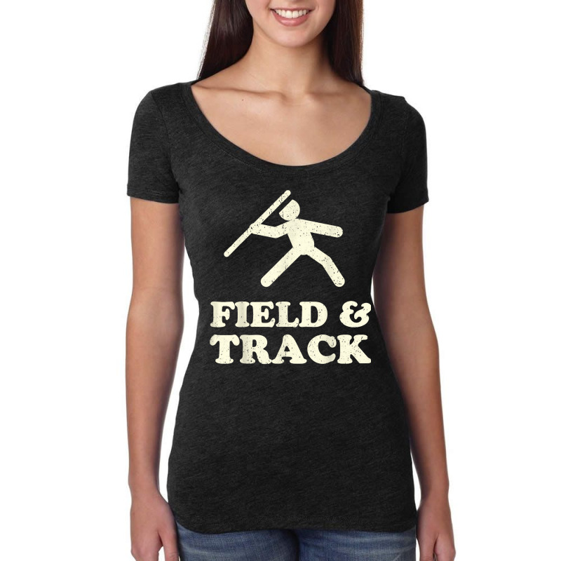 Vintage Track & Field Throwing Coach Javelin Shot Put Discus T Shirt Women's Triblend Scoop T-shirt by haylesfshiltsxd1 | Artistshot