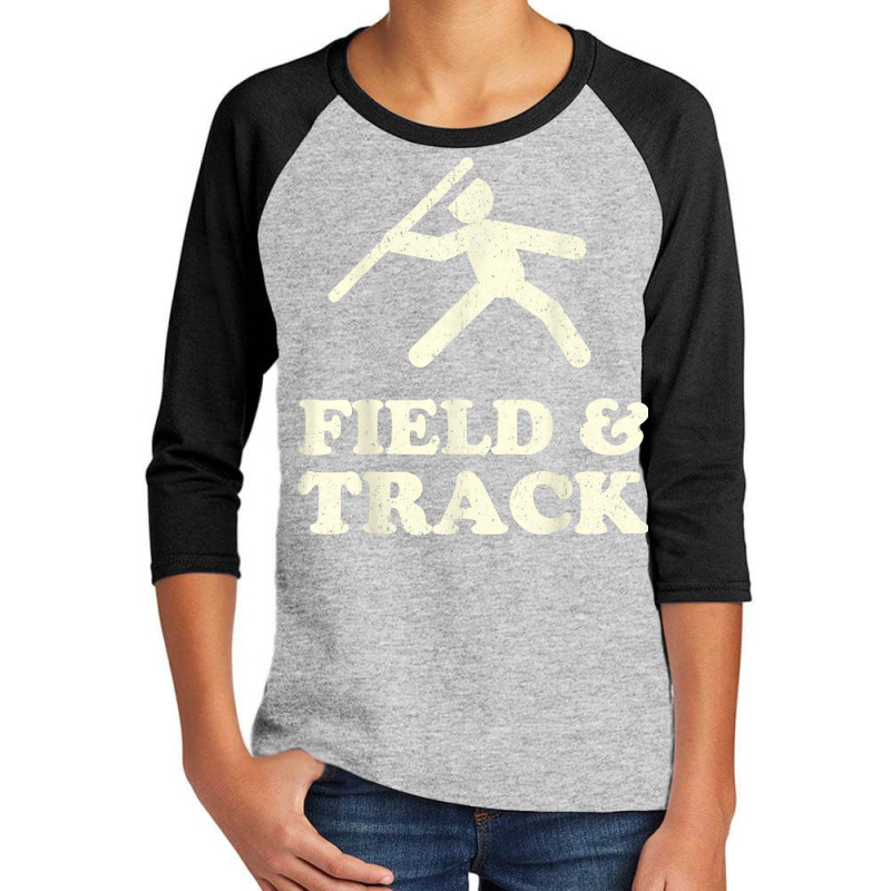 Vintage Track & Field Throwing Coach Javelin Shot Put Discus T Shirt Youth 3/4 Sleeve by haylesfshiltsxd1 | Artistshot