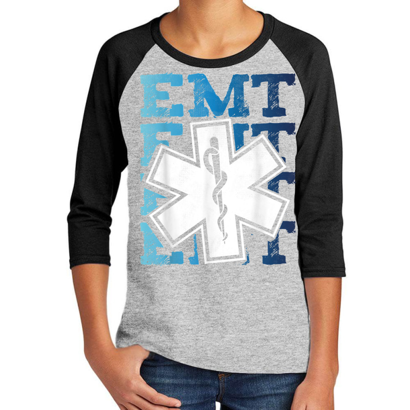 Vintage Emt Shirt, Emergency Medical Technician T Shirt Youth 3/4 Sleeve | Artistshot