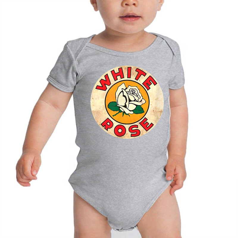 Vintage White Rose Gasoline Gas Pump Road Sign T Shirt Baby Bodysuit | Artistshot