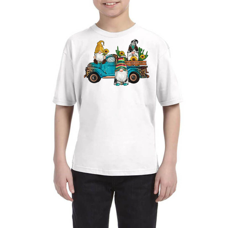 Western Gnomes Truck Sunflowers Cactus Gemstone Leopard T Shirt Youth Tee | Artistshot