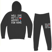 Will Give Dietary Advice For Wine Funny Dietician Dietitian T Shirt Hoodie & Jogger Set | Artistshot