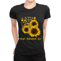 Sunflower Accept Understand Love Autism Awareness Month Ladies Fitted T-shirt | Artistshot