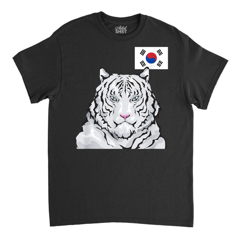 White Siberian Tiger South Korean Flag T Shirt Classic T-shirt by weltzjharrasw | Artistshot