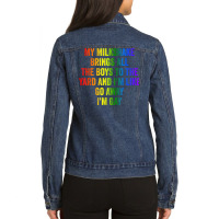 Pride My Milkshake Brings All The Boys To The Yard I'm Gay T Shirt Ladies Denim Jacket | Artistshot