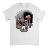 Skull Morel Mushrooms Mycologist Goth Mushroom Art T Shirt Classic T-shirt | Artistshot