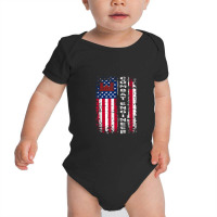 Combat Engineer Distressed American Flag   U.s. Military Baby Bodysuit | Artistshot