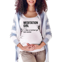 Womens Meditation Girl Noun Meditate Meditation Relaxation Namaste T S Maternity Scoop Neck T-shirt | Artistshot