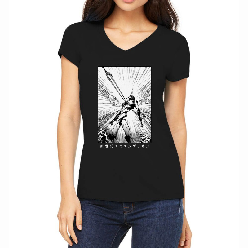 Neon Genesis Evangelion Essential Women's V-Neck T-Shirt by saterseim | Artistshot