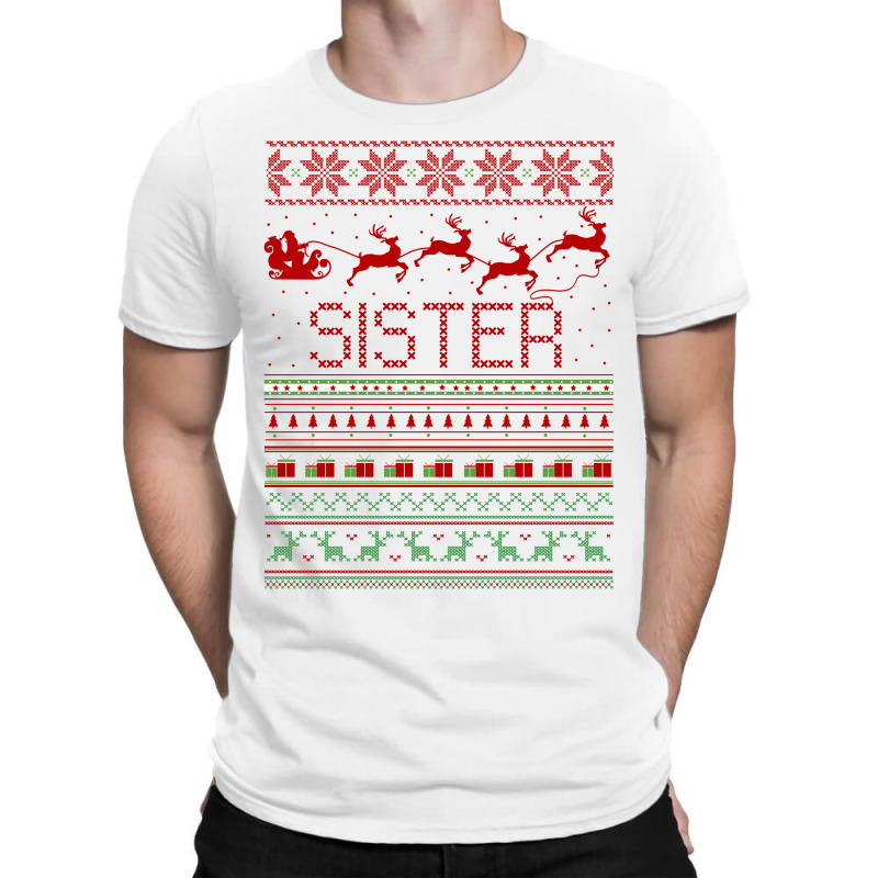 Sister Ugly Christmas Sweater T-shirt | Artistshot