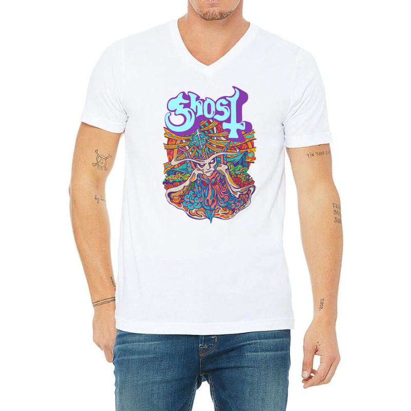 Ghost   Seven Inches Of Satanic Panic Premium T Shirt V-Neck Tee by alaizws | Artistshot