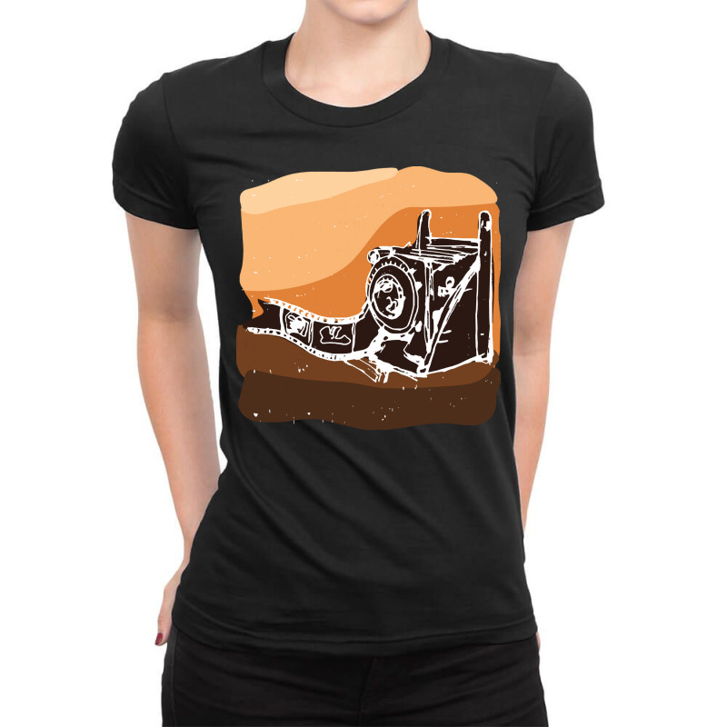 Old Camera T  Shirt Old Camera Sketch T  Shirt Ladies Fitted T-Shirt by lizardgasp | Artistshot