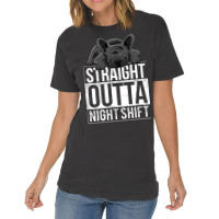 French Bulldog Straight Outta Night Shift Vintage T-shirt | Artistshot